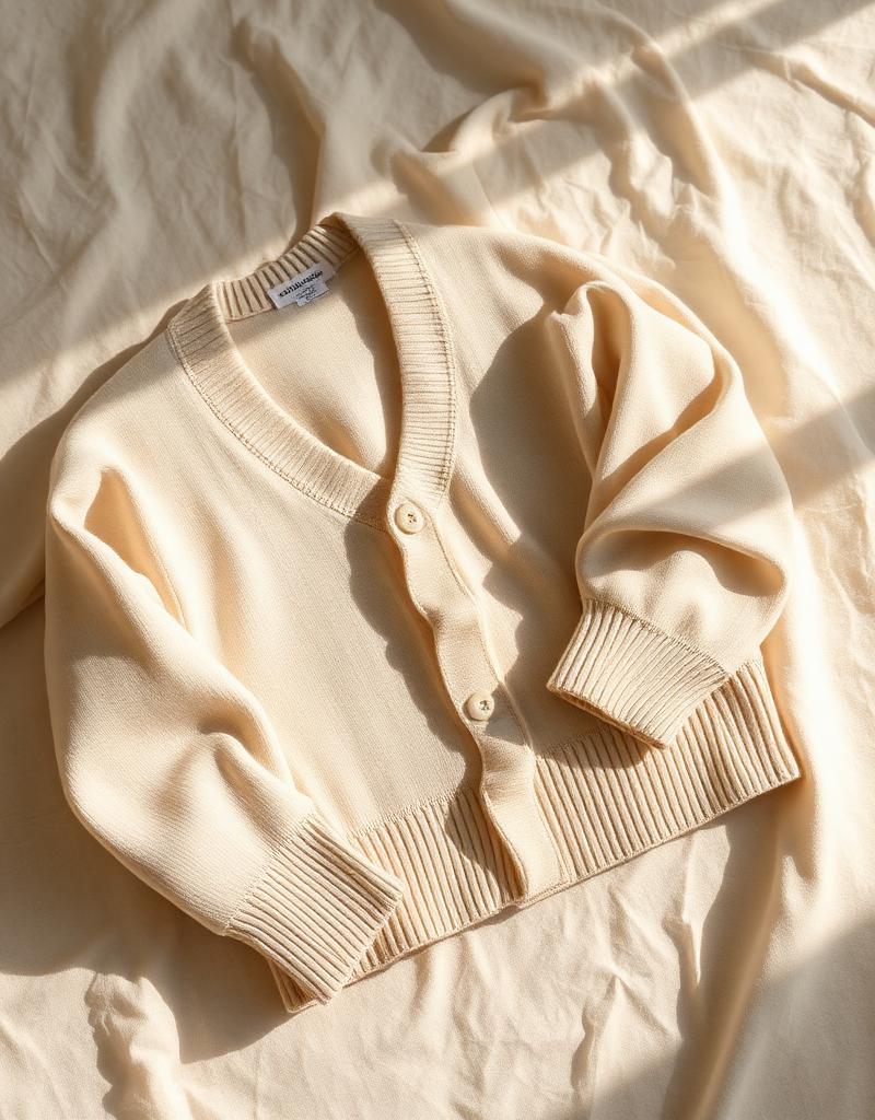 Cream Cotton Cardigan